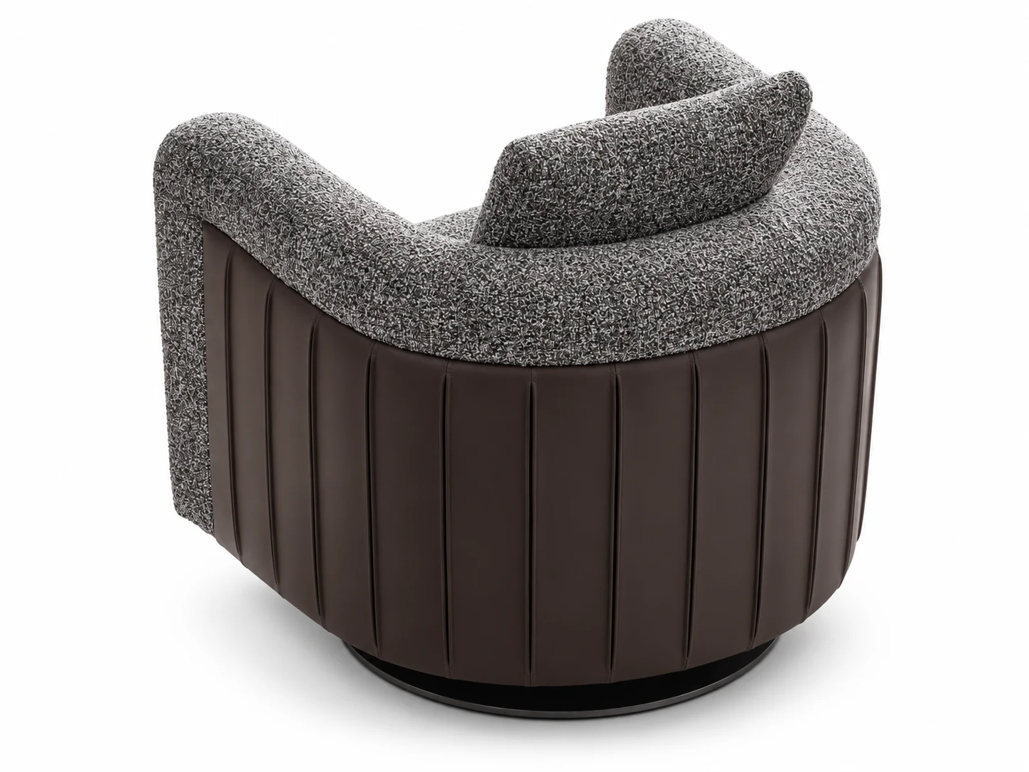 Colin fluted swivel armchair, another view