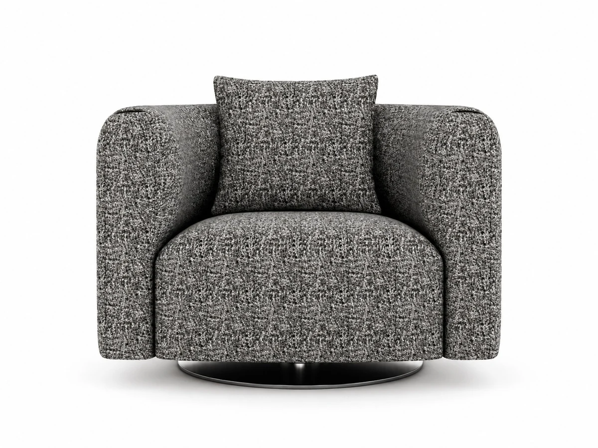 Colin fluted swivel armchair, another view