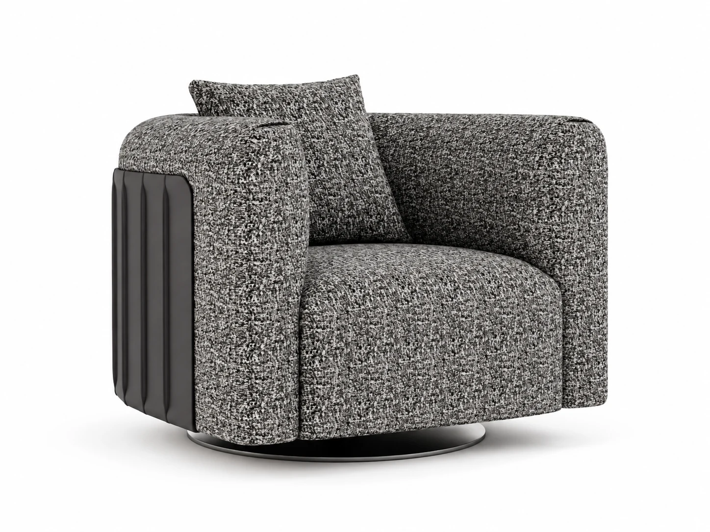 Colin fluted swivel armchair