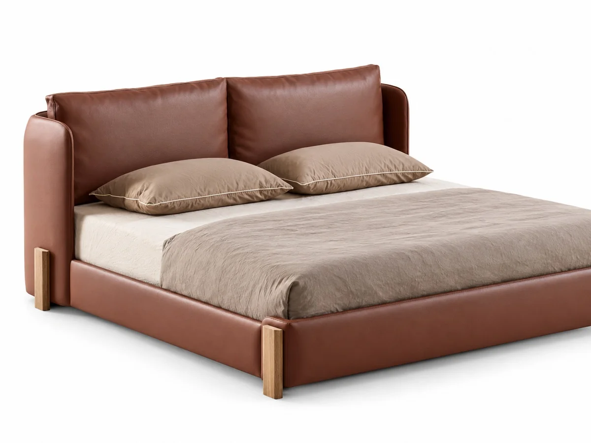 Elysian leather bed, another view