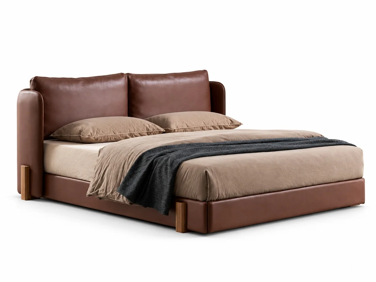 Elysian leather bed