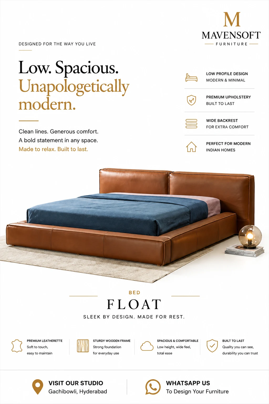 Float platform bed
