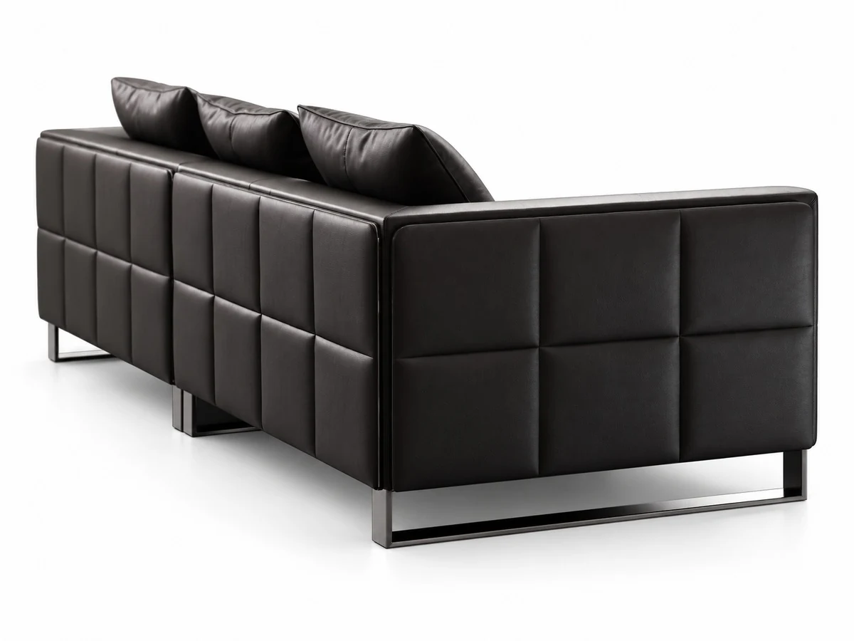 Kroma quilted leather sofa, another view