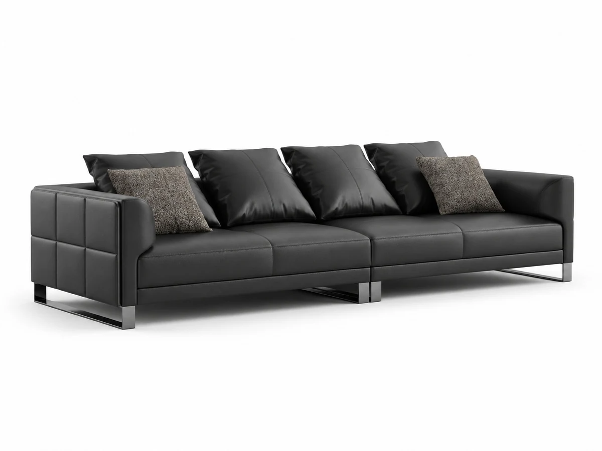 Kroma quilted leather sofa