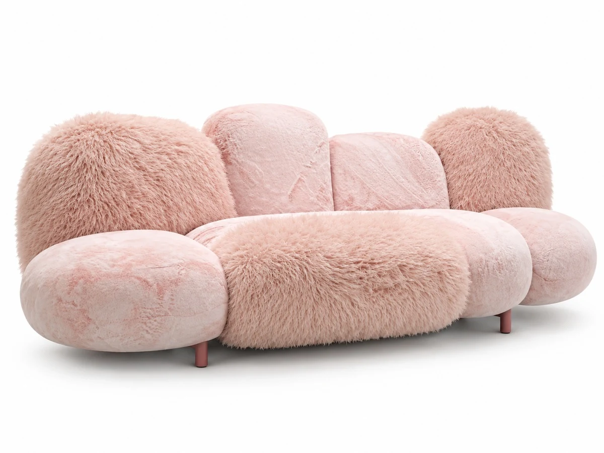 Lorenzo faux-fur modular sofa