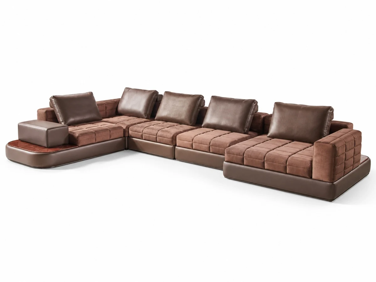 Monti leather sectional, another view