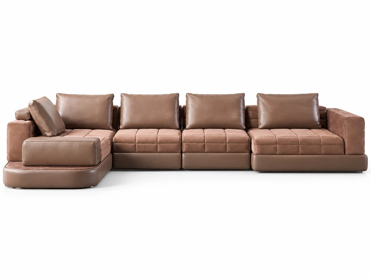 Monti leather sectional